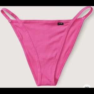 Victorias Secret Pink Panties High leg string
Bikini Panty hott pink VS LARGE XL